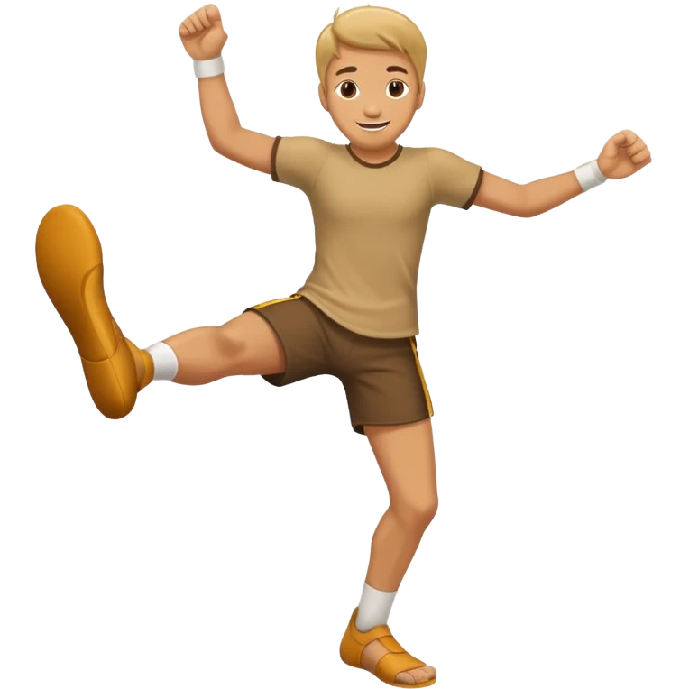 kicking feet and smiling  emoji