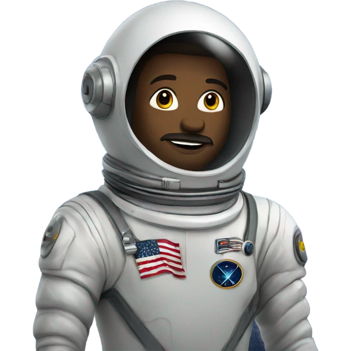 Spaceman with a starship emoji