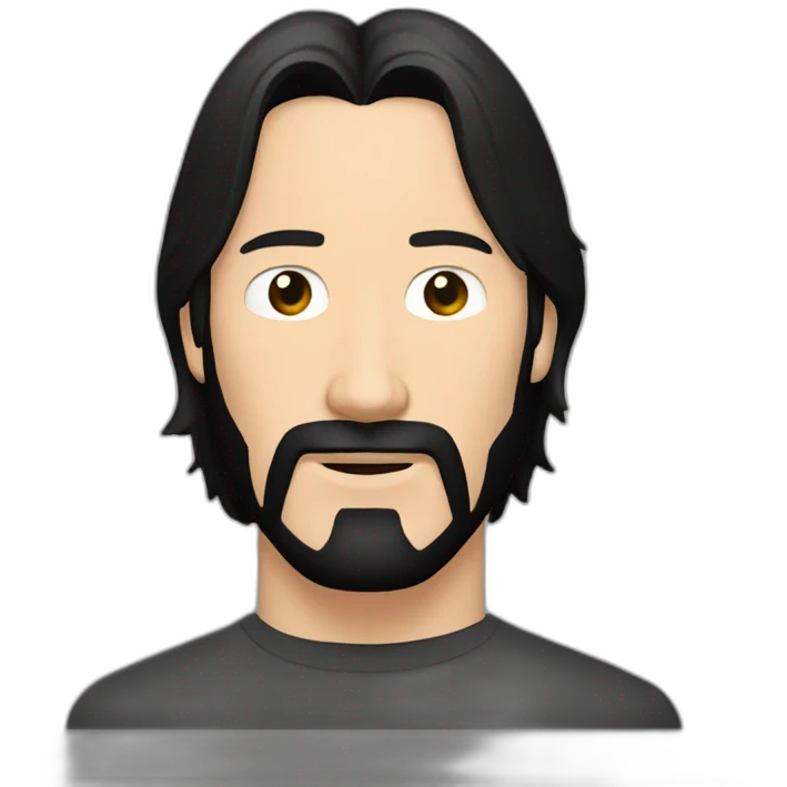 keanu reeves whit short hair and short beard emoji