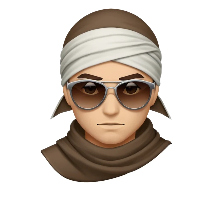 Badass thief with sunglasses and a bandanna emoji