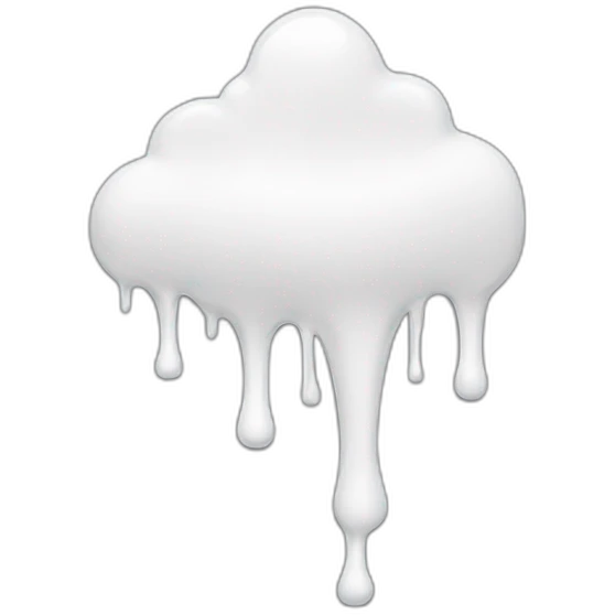 white glue dripping emoji