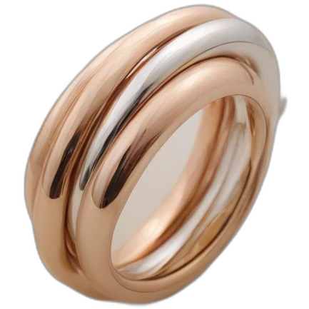 Cartier Trinity ring gold rose gold white gold emoji