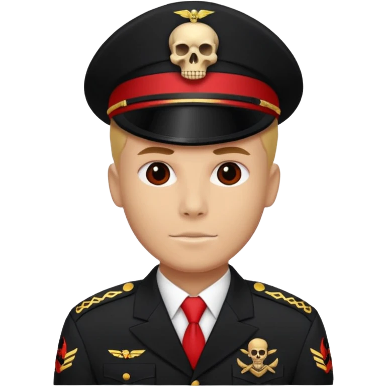 petty officer rank in black and red with a helldiver skull emoji