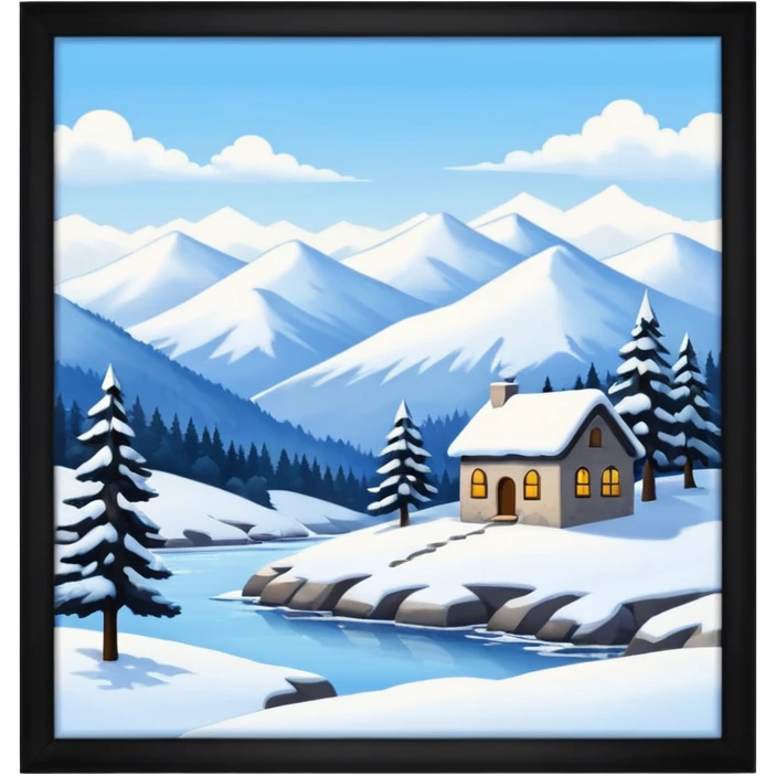 thumbnail picture mac os, painting on wall, snow emoji