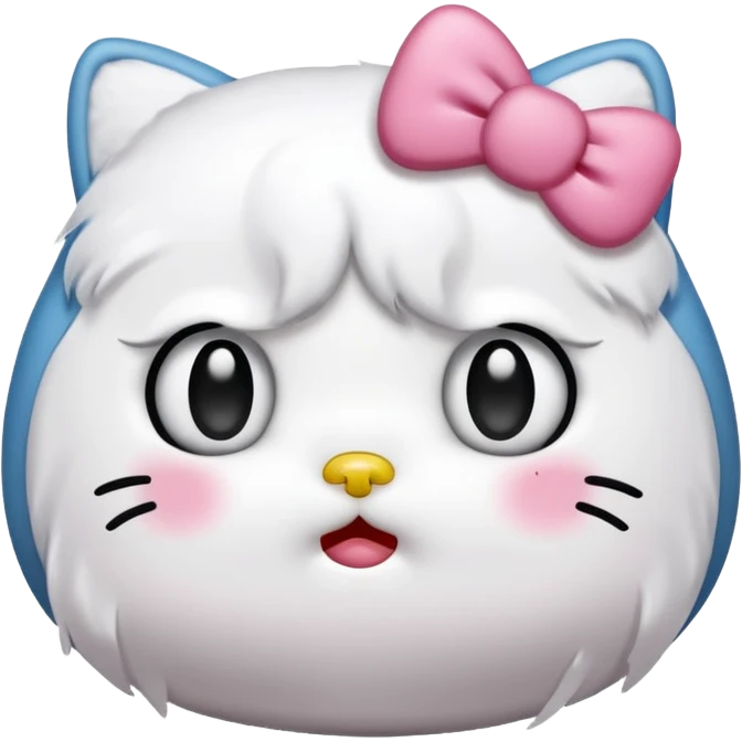 a sad hello kitty emoji