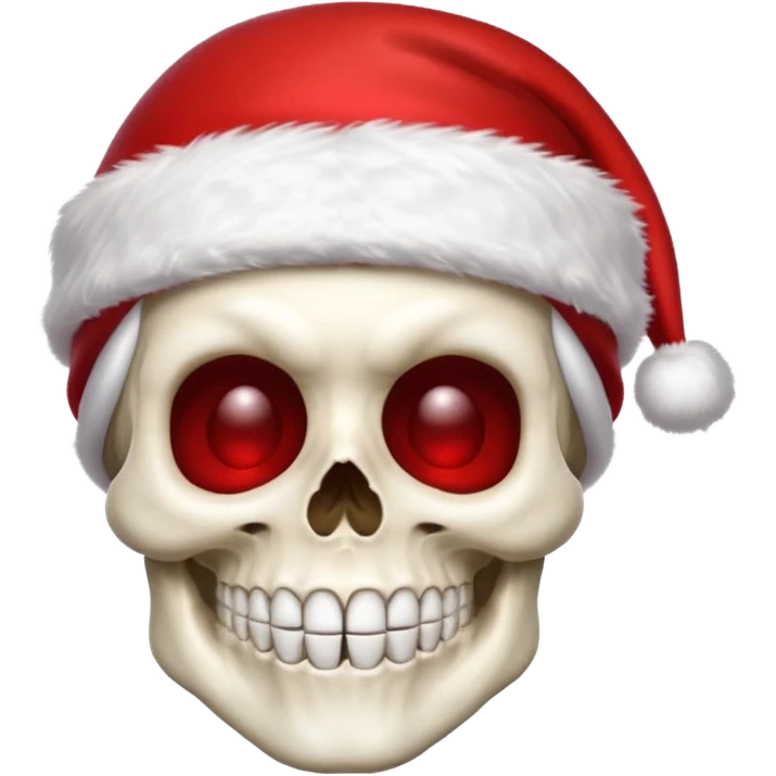 Skull with a santa hat emoji