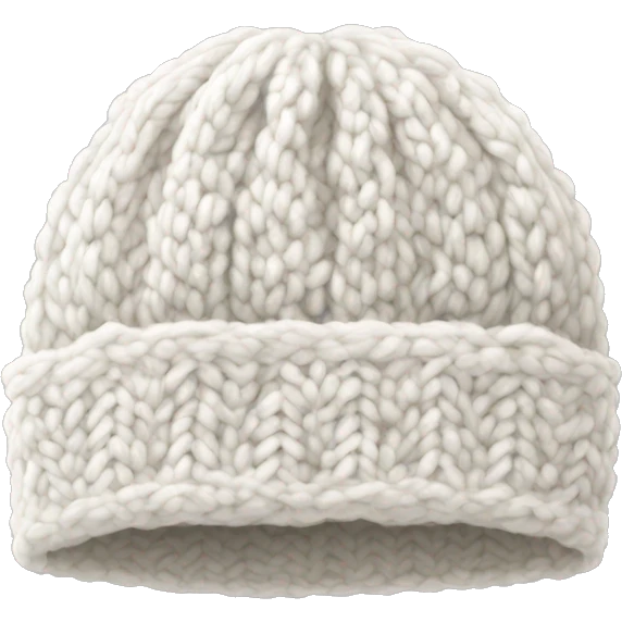 white knitted wool cap piece of clothing emoji