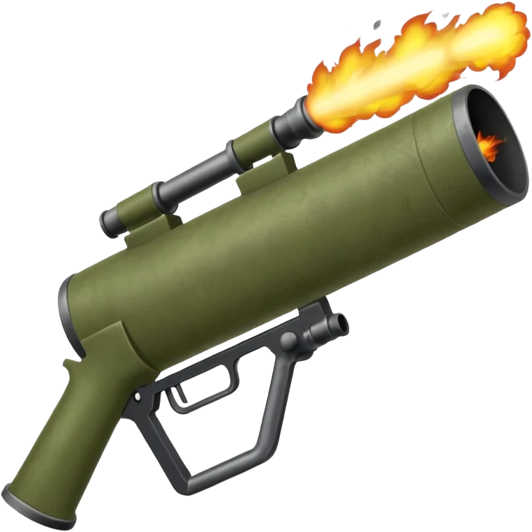 olive colored two-handled bazooka firing emoji