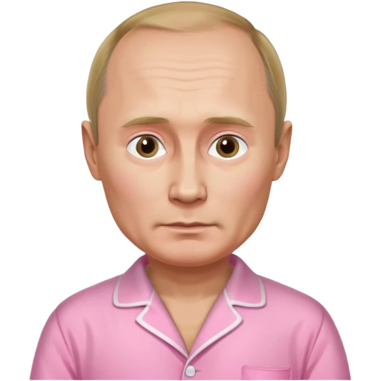 putin wearing pink pjamas emoji