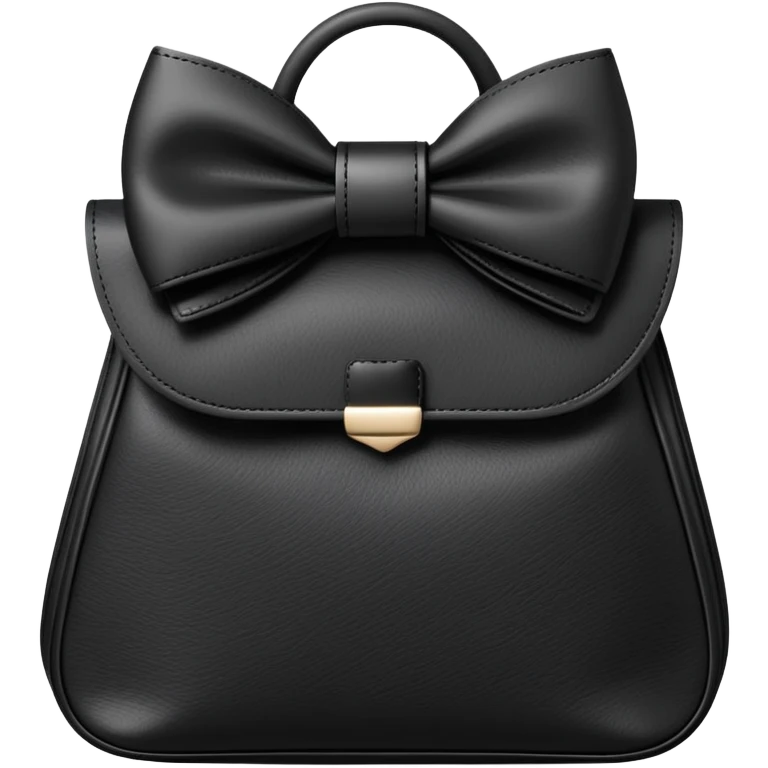 Black makeup cosmetics bag with black bow   emoji