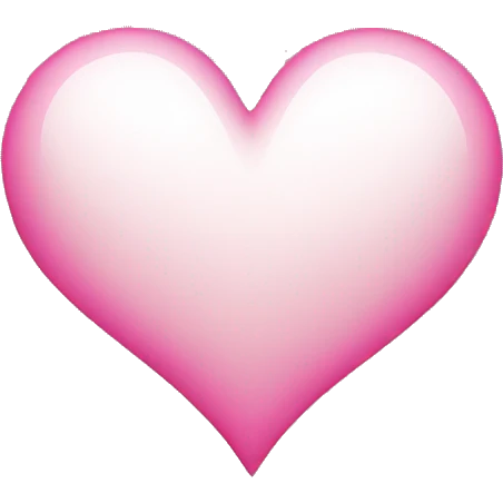white heart with pink emoji