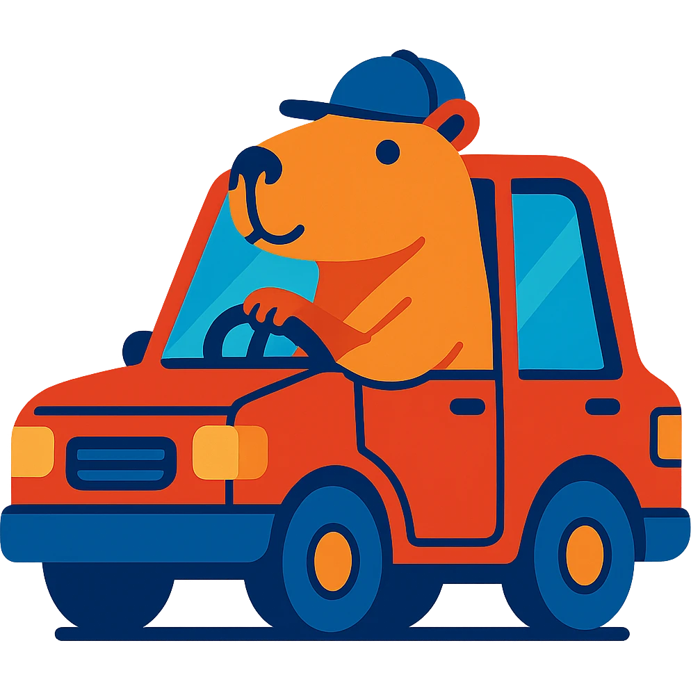 capybara driving a car emoji