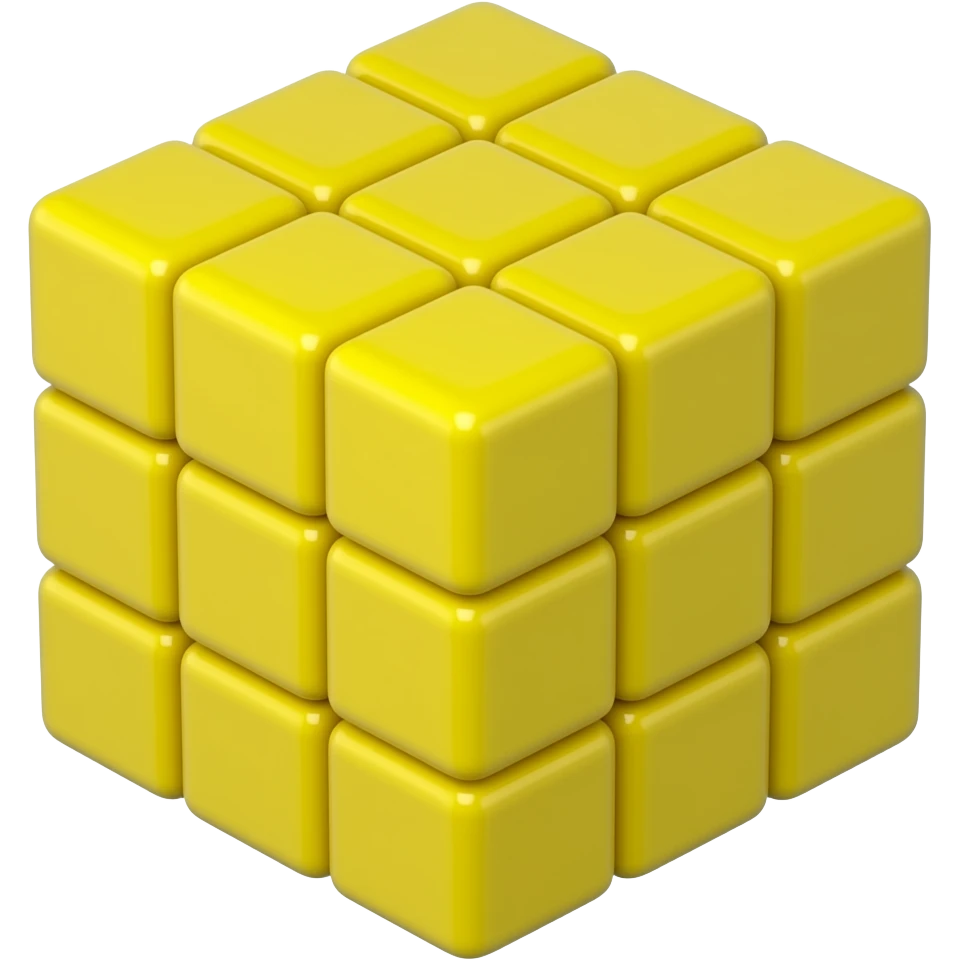 all yellow rubik's cube emoji