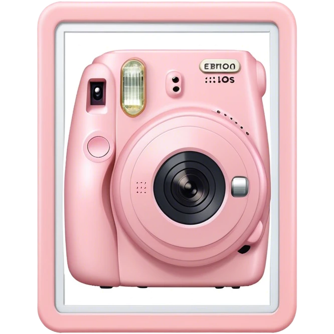 instax pictures light pink frame  emoji