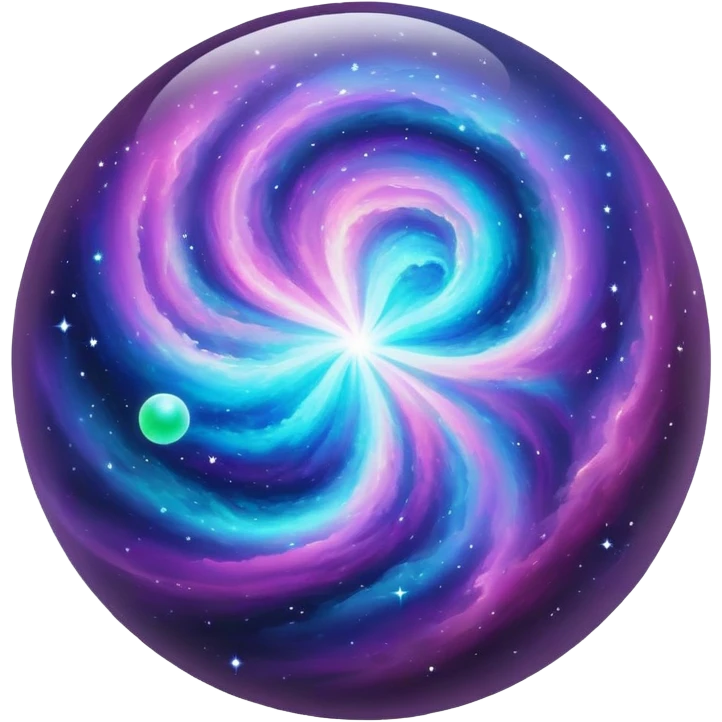 Iridescent nebula ball  emoji