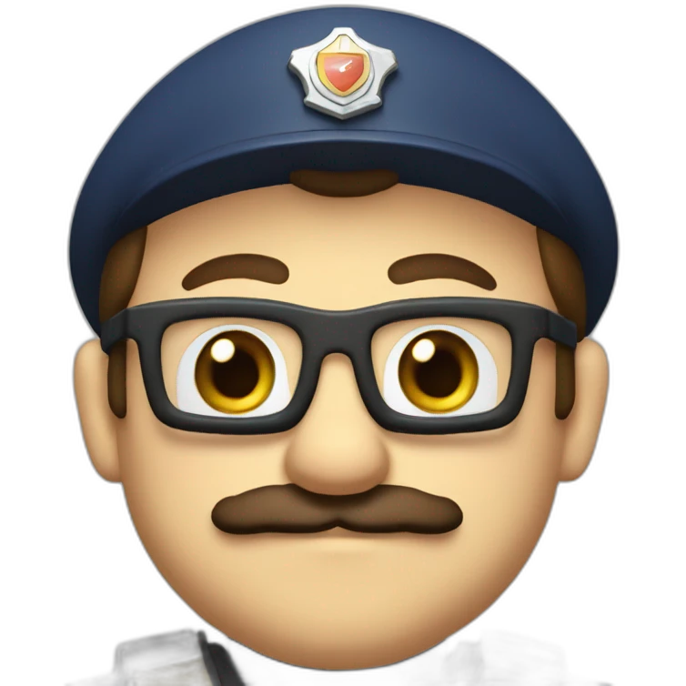 Mario con policías emoji