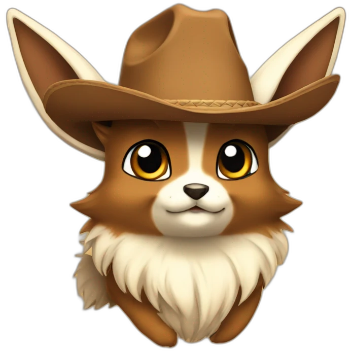 Eevee with cowboy hat emoji