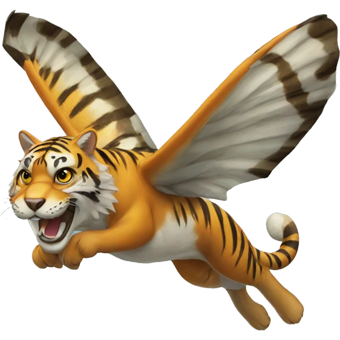 A flying tiger emoji