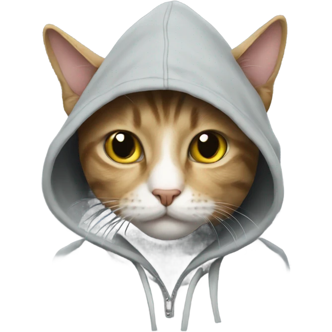 cat wearing a hoodie emoji