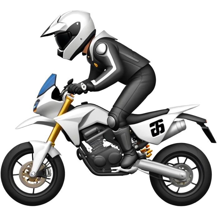 Supermoto in wheelie  emoji