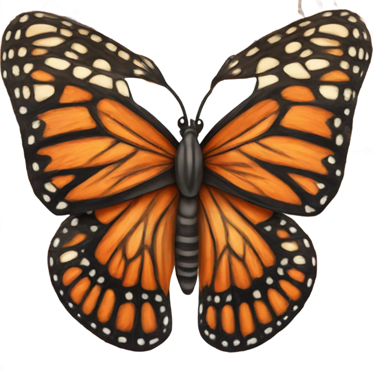 Monarch butterfly with beautiful colors emoji