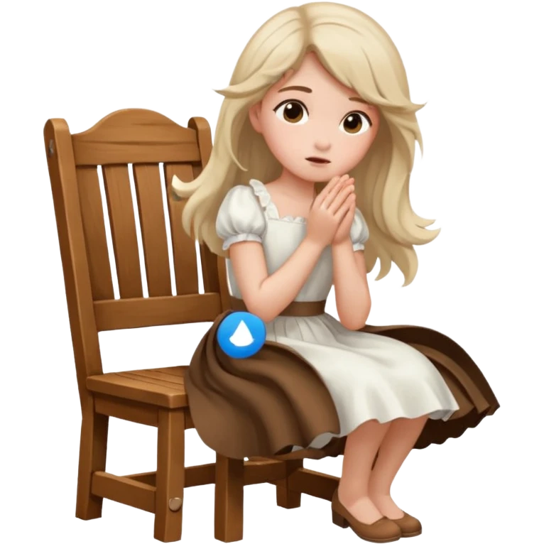 I want a emoji where a girl who is sitting in a chair frock is blow away i want the wind blowing her skirt to her face emoji