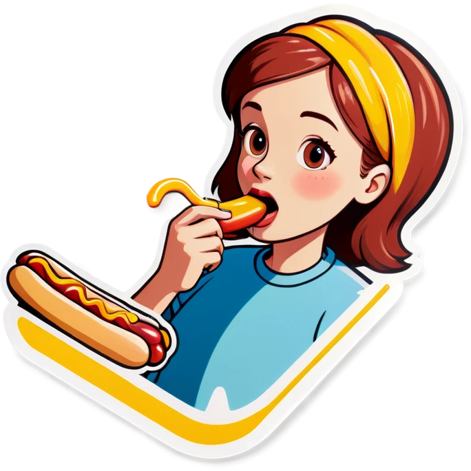 person eating a hotdog  emoji