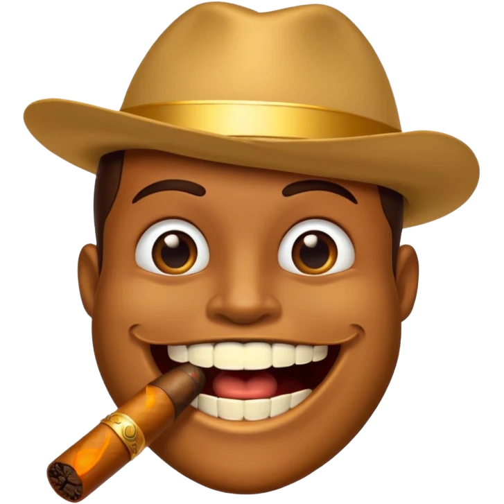 gold tooth with cigar emoji