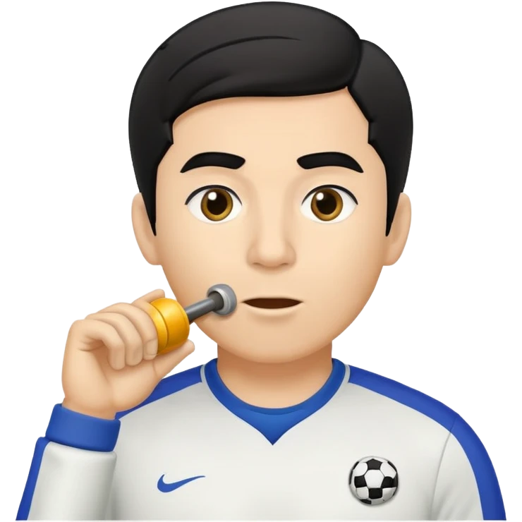 Soccer coach with black hair  emoji