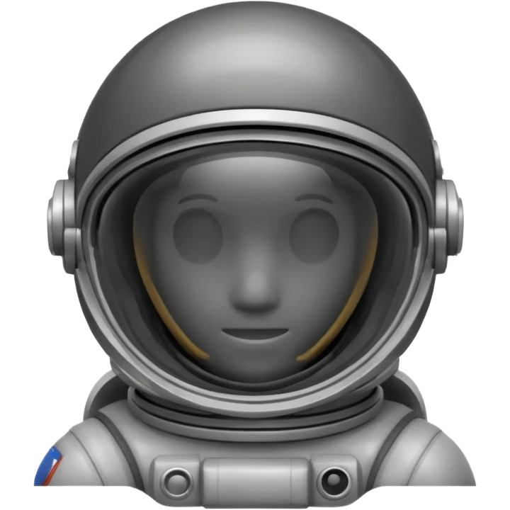 empty dark grey astronaut helmet emoji