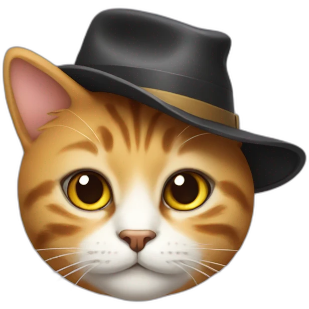 A cat with hat emoji