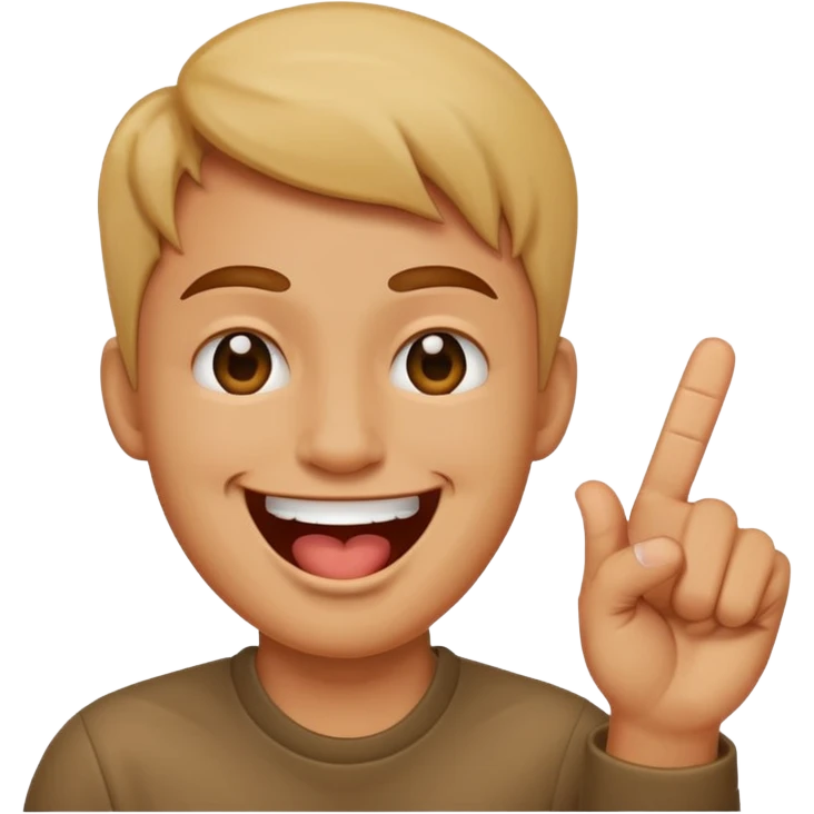 Laughing emoji with middle finger emoji