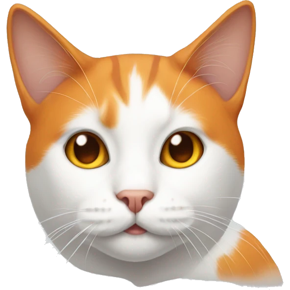 white and orange cat emoji