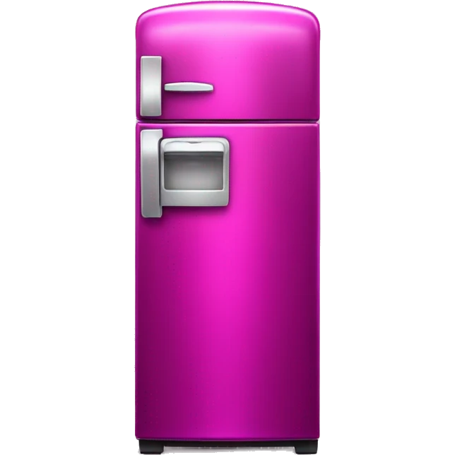 Realistic metallic fuschia fridge isolated.  emoji