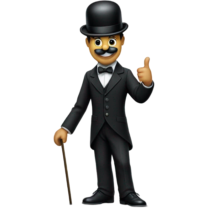 Charlie Chaplin thumbs up emoji