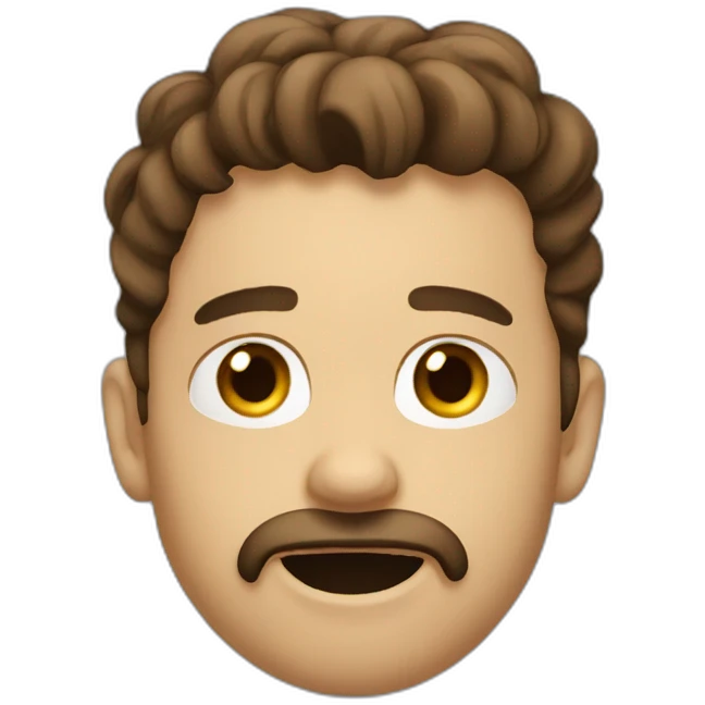 amazed brown hair goatee pierced nose emoji
