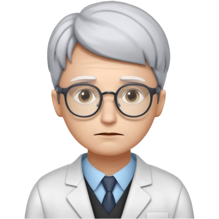 Sad lonely futurologist talking to AI emoji
