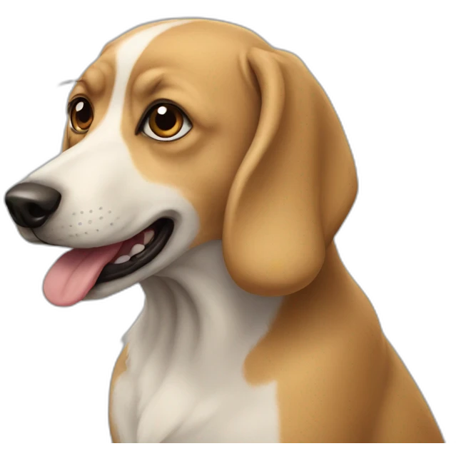 A weird dog emoji
