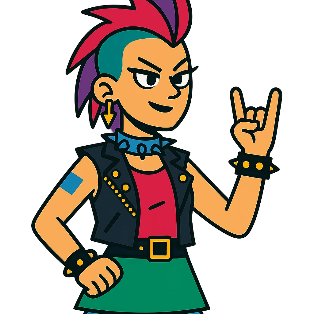 punk rock girl emoji