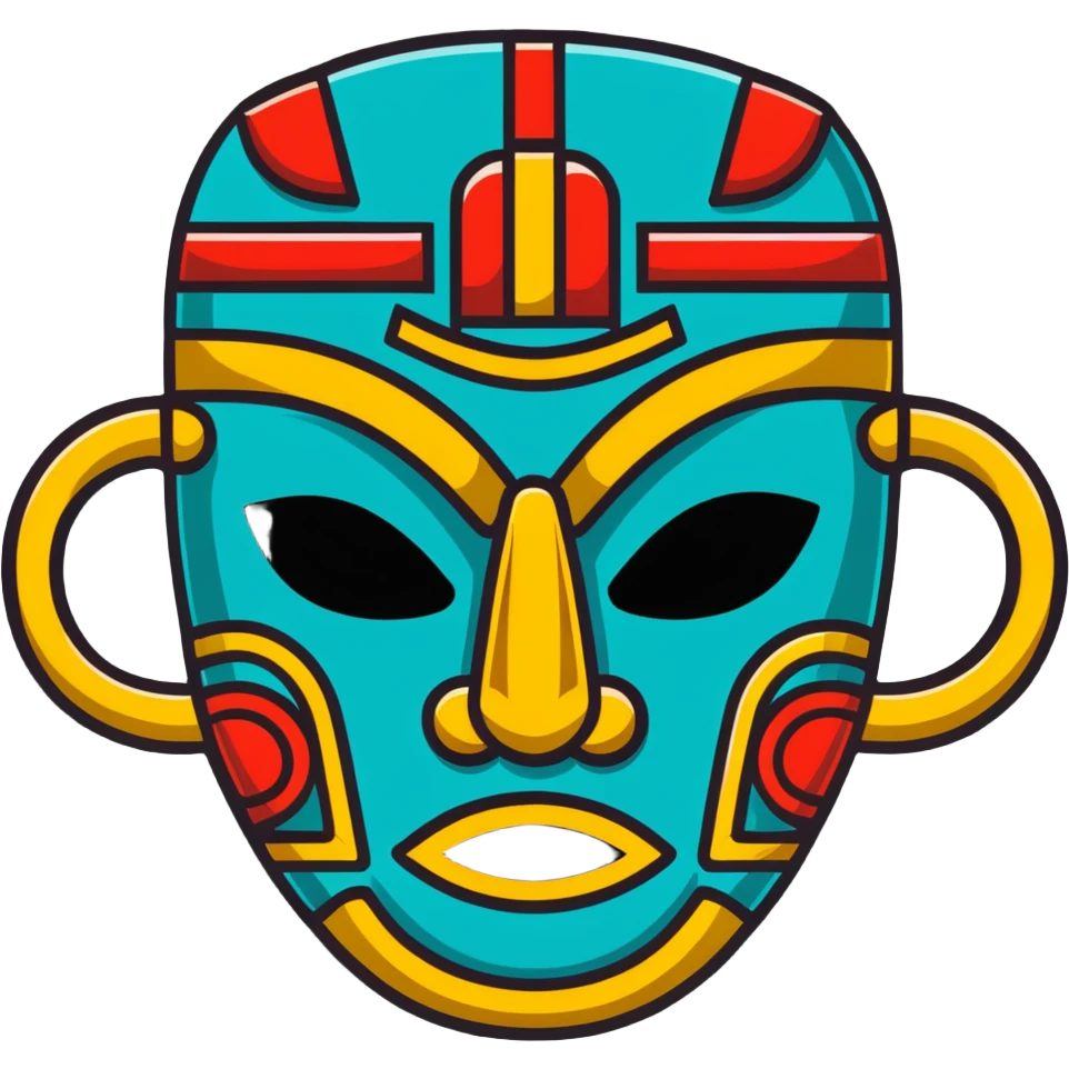 Teotihuacan mask artifact emoji