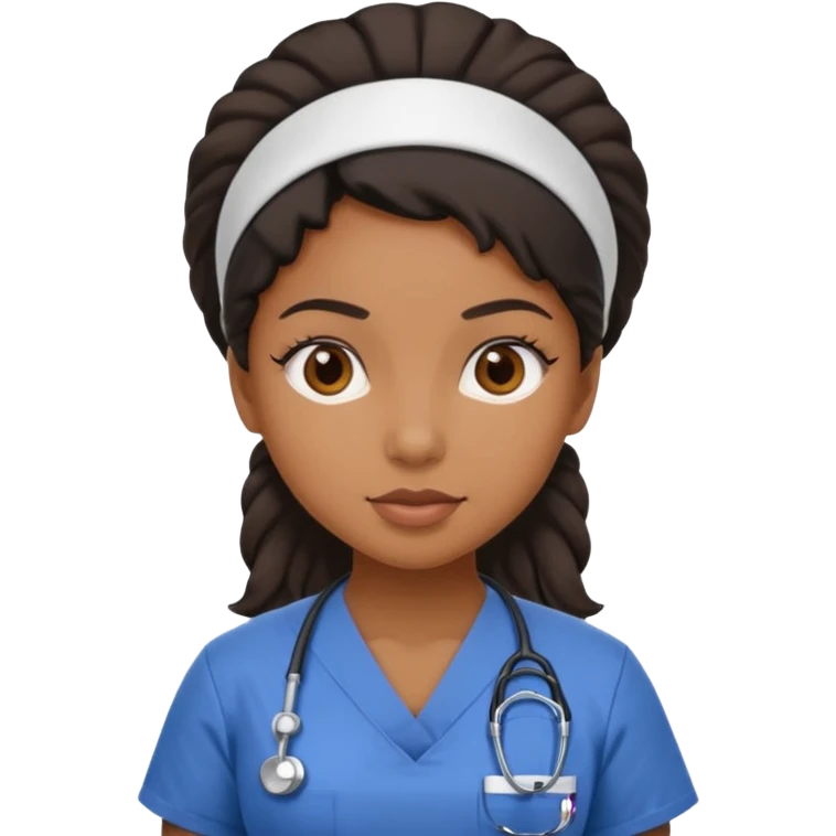 Black girl baddie nurse emoji