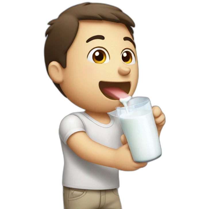 Drinking milk emoji