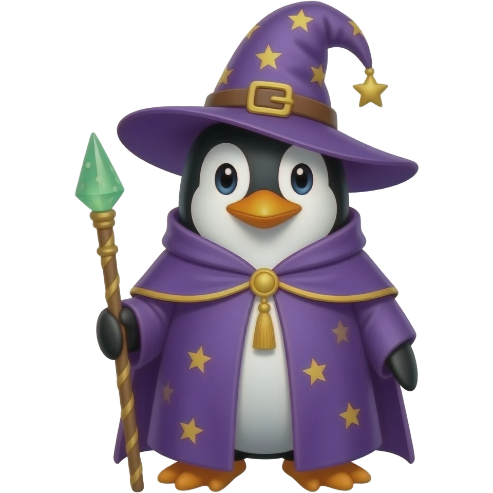 Penguin Wizard emoji