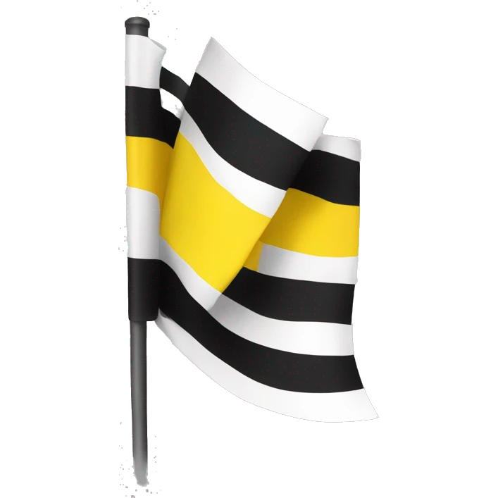 black yellow white flag emoji