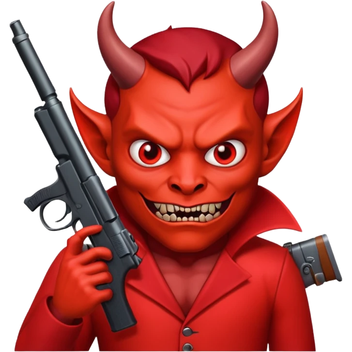 Devil with a gun emoji