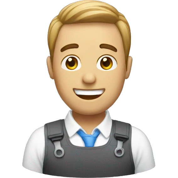 Man talking to a customer emoji