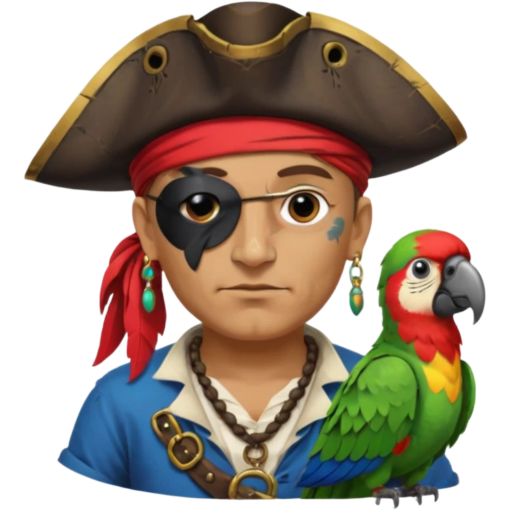 pirate and parrot emoji