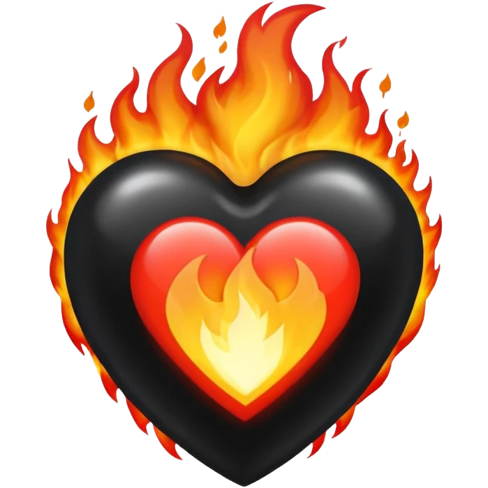 ❤️‍🔥+🖤 emoji