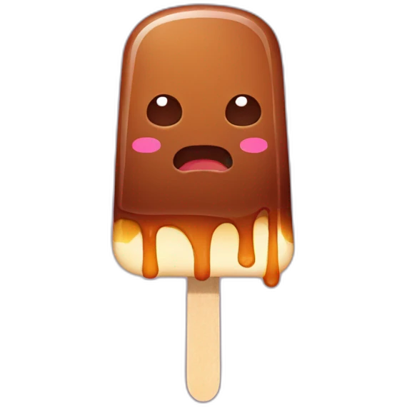 brown melting popsicle emoji
