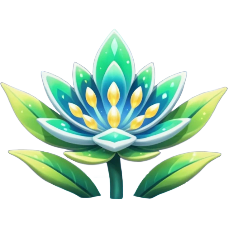 Shiny sparkling epic legendary aesthetic decorative floating glowing Amaura-Aurora-Aurorus-Meloetta-Palkia-Flower emoji